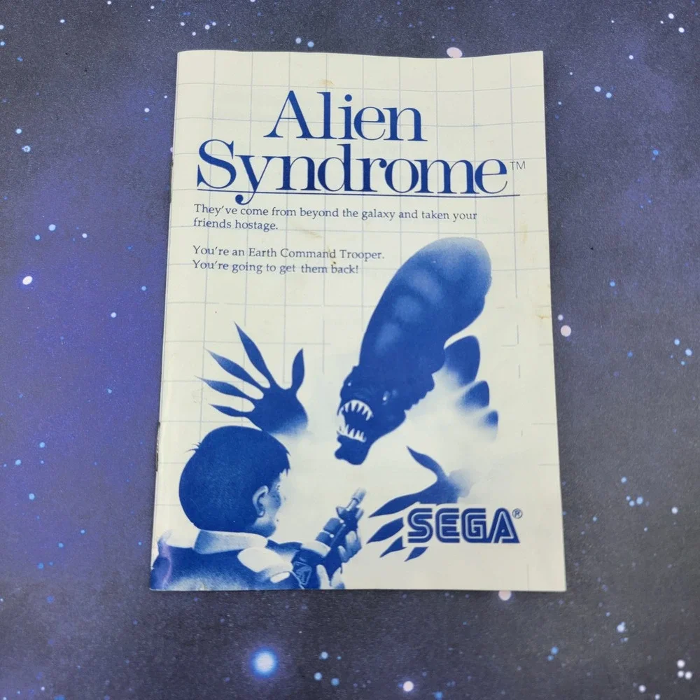 Alien Syndrome Sega Master System 1988 Arcade Hit Complete CIB Tonka 7006